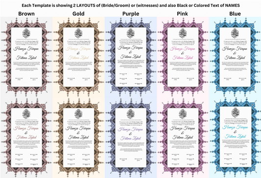 Luxury Nikkah Certificate - Ember Sands