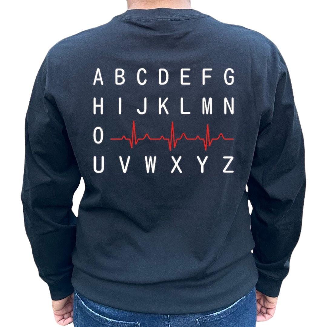 'Alphabet with ECG' shirt