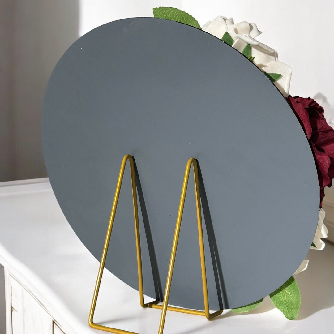 luxury Wedding & Ring Mirror Plate - Round