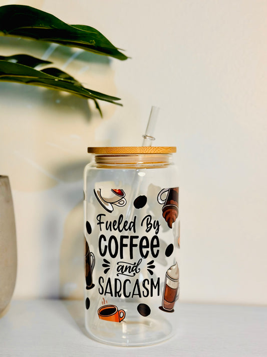 Coffee and Sarcasm Tumbler 16oz