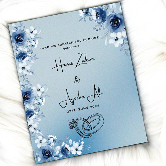 Luxury Wedding Frame - Blue Lavish