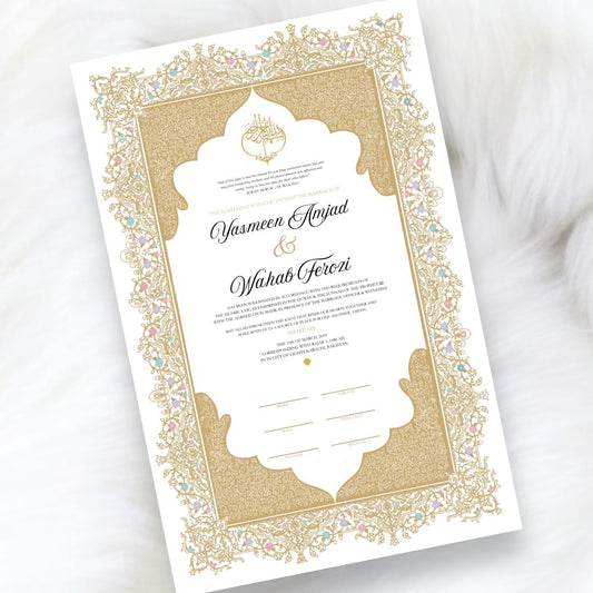 Luxury Nikkah Certificate - Amour