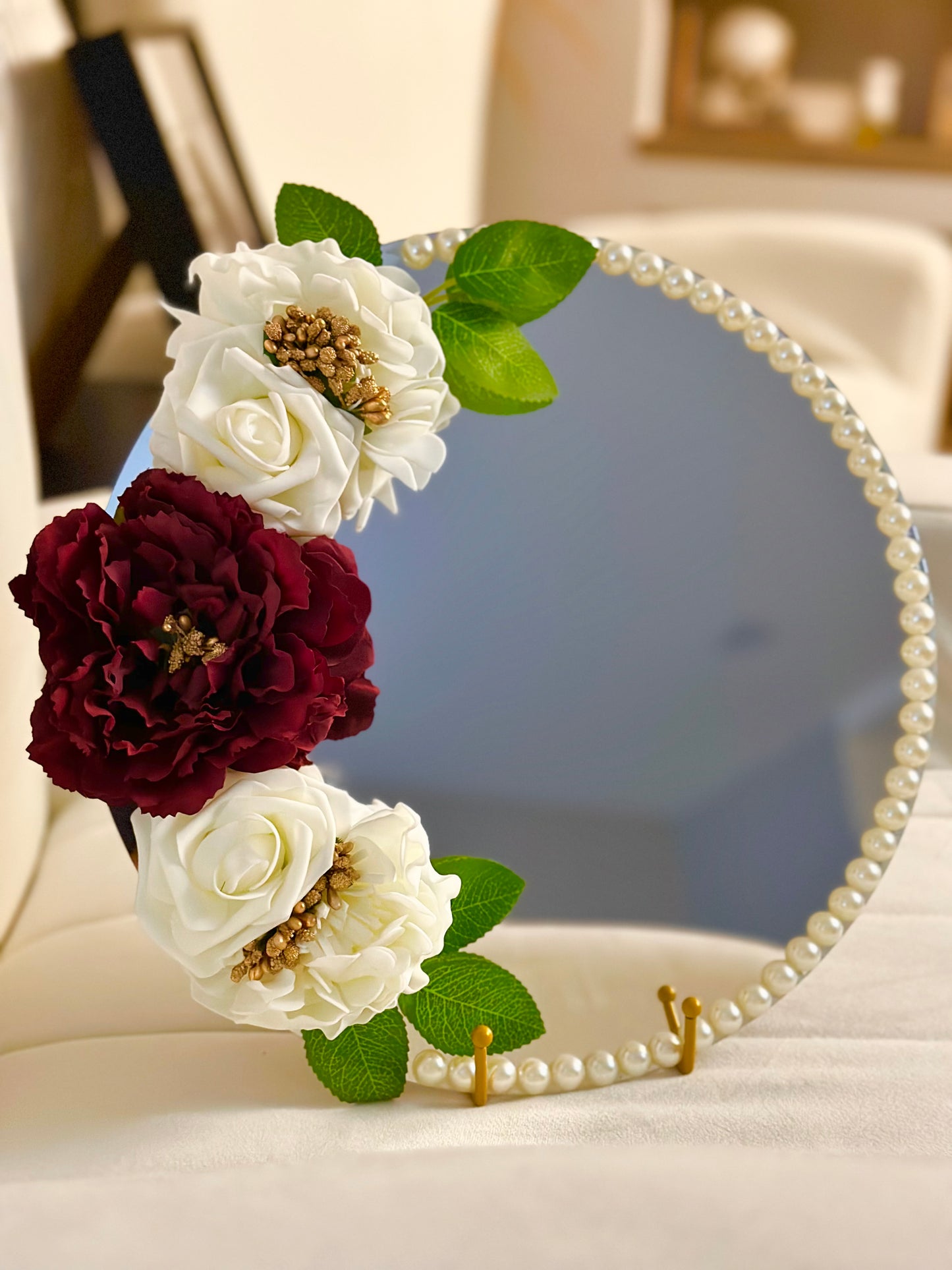 luxury Wedding & Ring Mirror Plate - Round