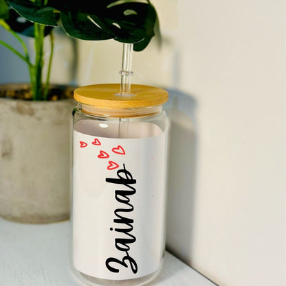 Customized Name Tumblers With Elegant heart designs