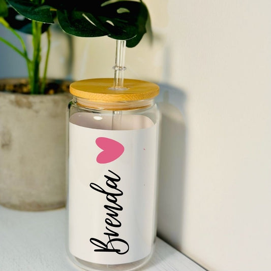 Customized Name Tumblers With Elegant heart designs