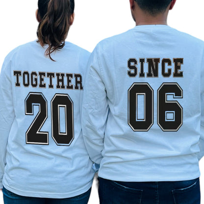 “Together Since Customized Year” Shirts For Couple