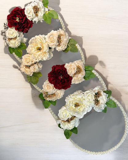 luxury Wedding & Ring Mirror Plate - Round