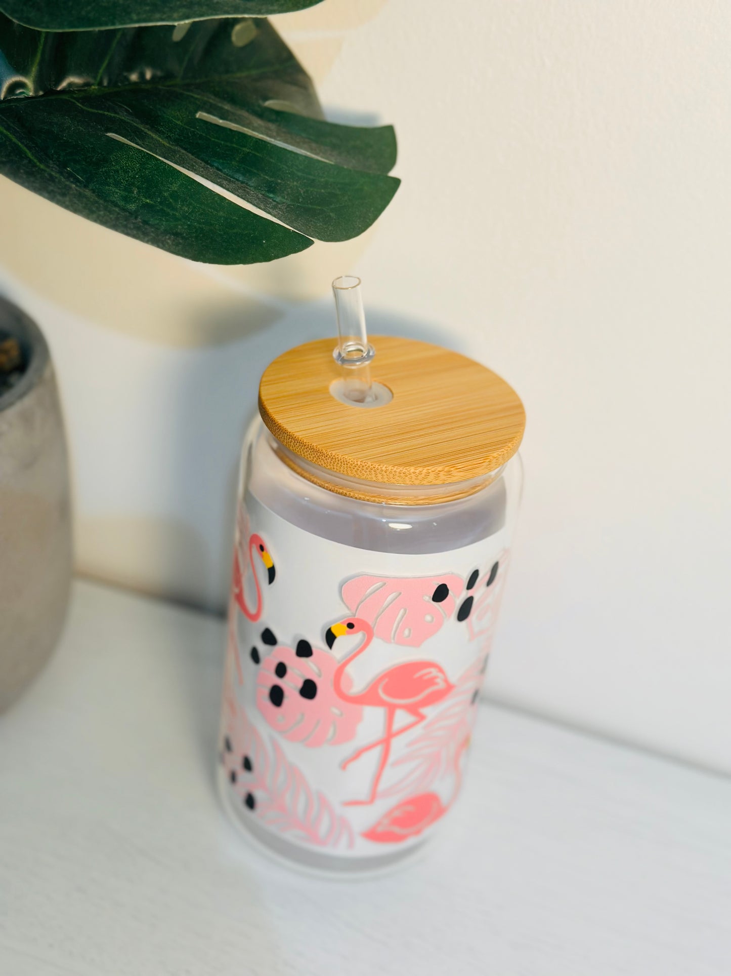 Flamingo Aesthetic Tumbler 16oz