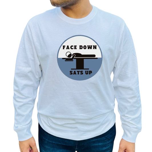 'Face Down, Sats up' Proning customizable RT shirt