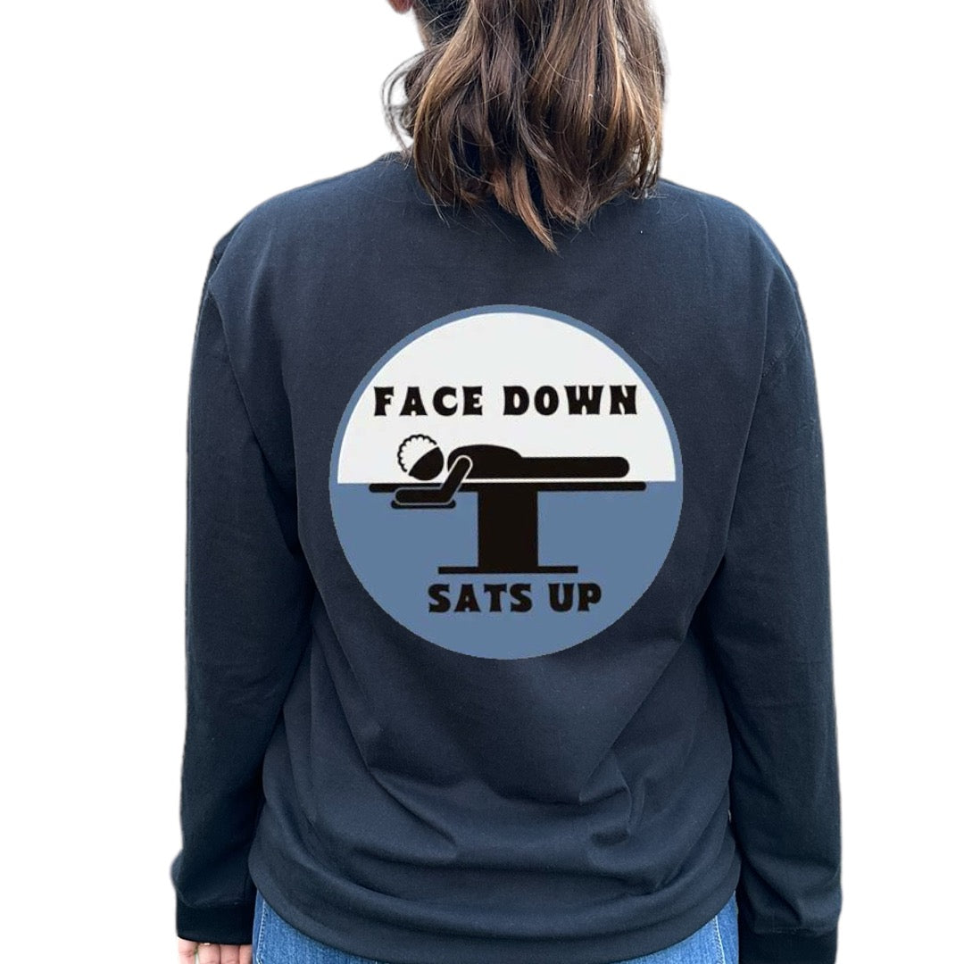 'Face Down, Sats up' Proning customizable RT shirt