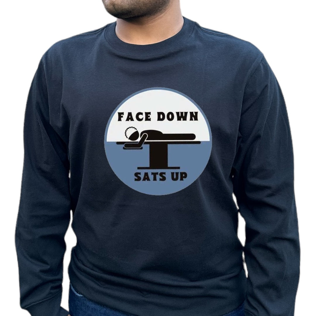 'Face Down, Sats up' Proning customizable RT shirt