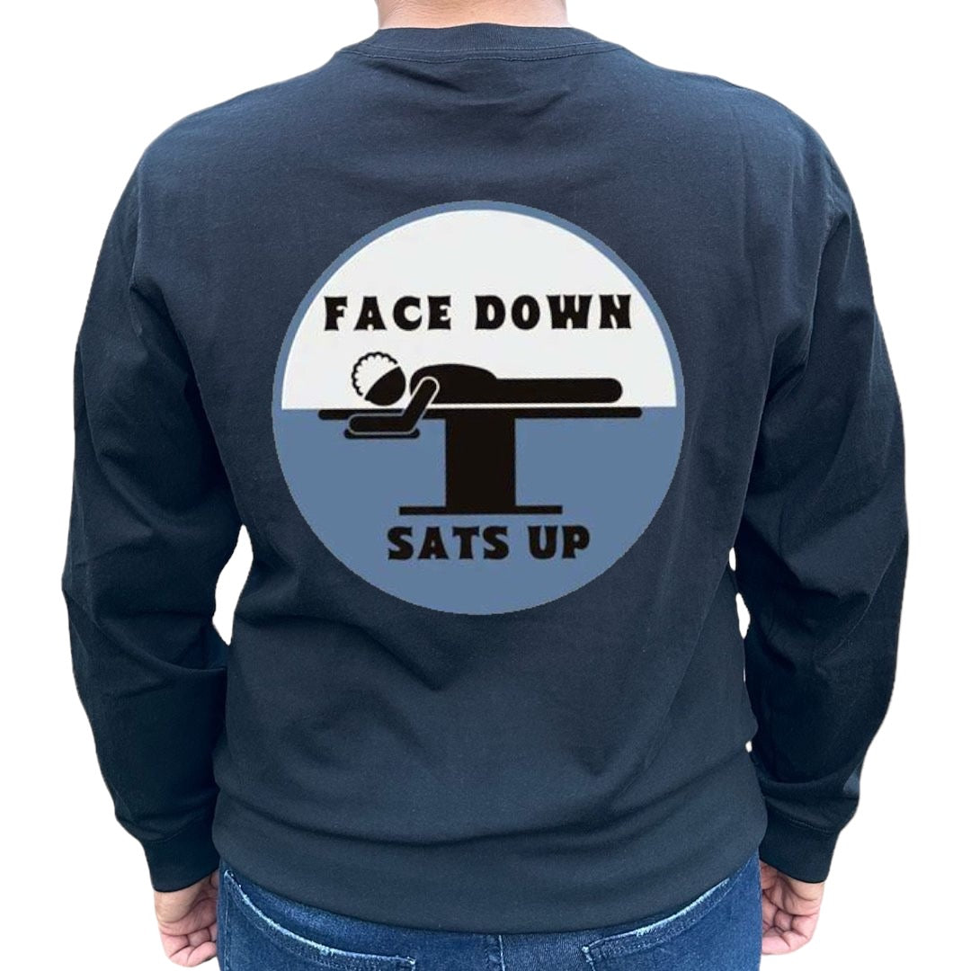 'Face Down, Sats up' Proning customizable RT shirt