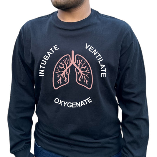 'Intubate, Ventilate, Oxygenate' customizable RT Shirt