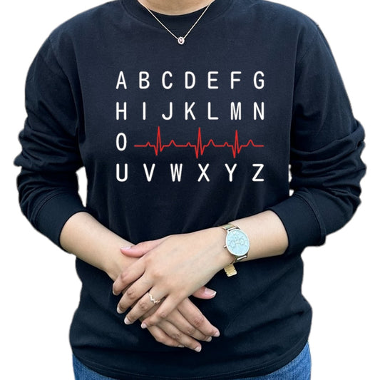 'Alphabet with ECG' shirt