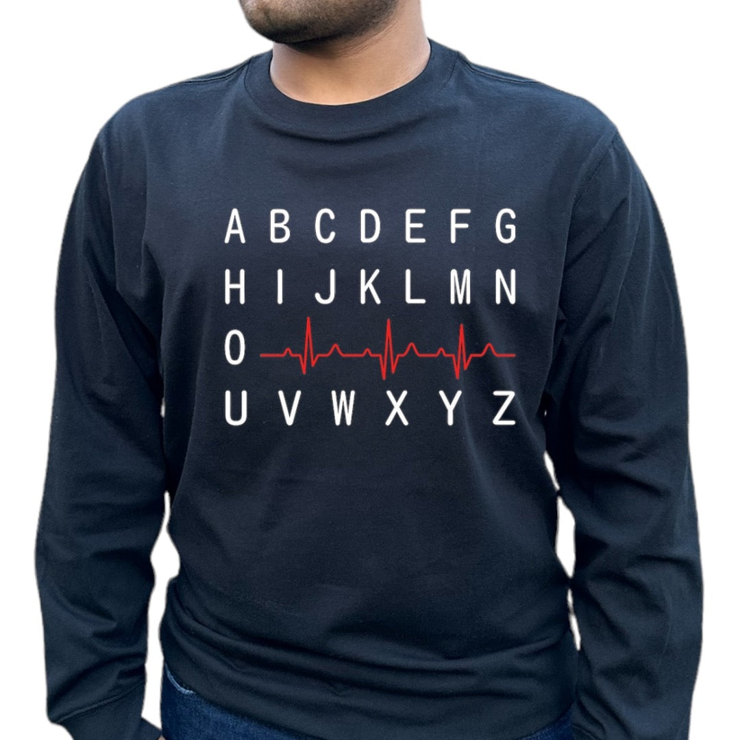 'Alphabet with ECG' shirt