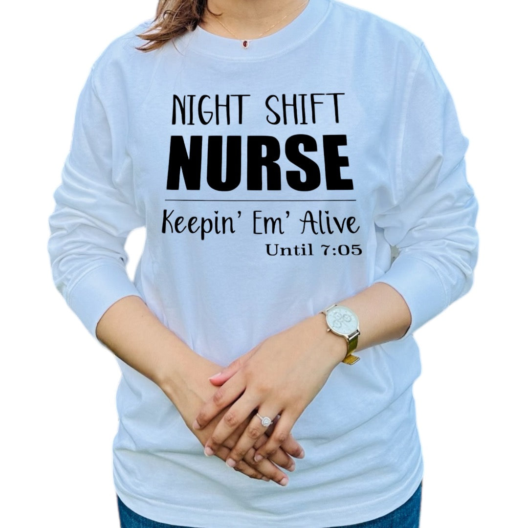 'Night Shift Nurse' Funny Shirt