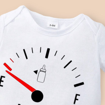 'Low Milk' fuel gauge onesie