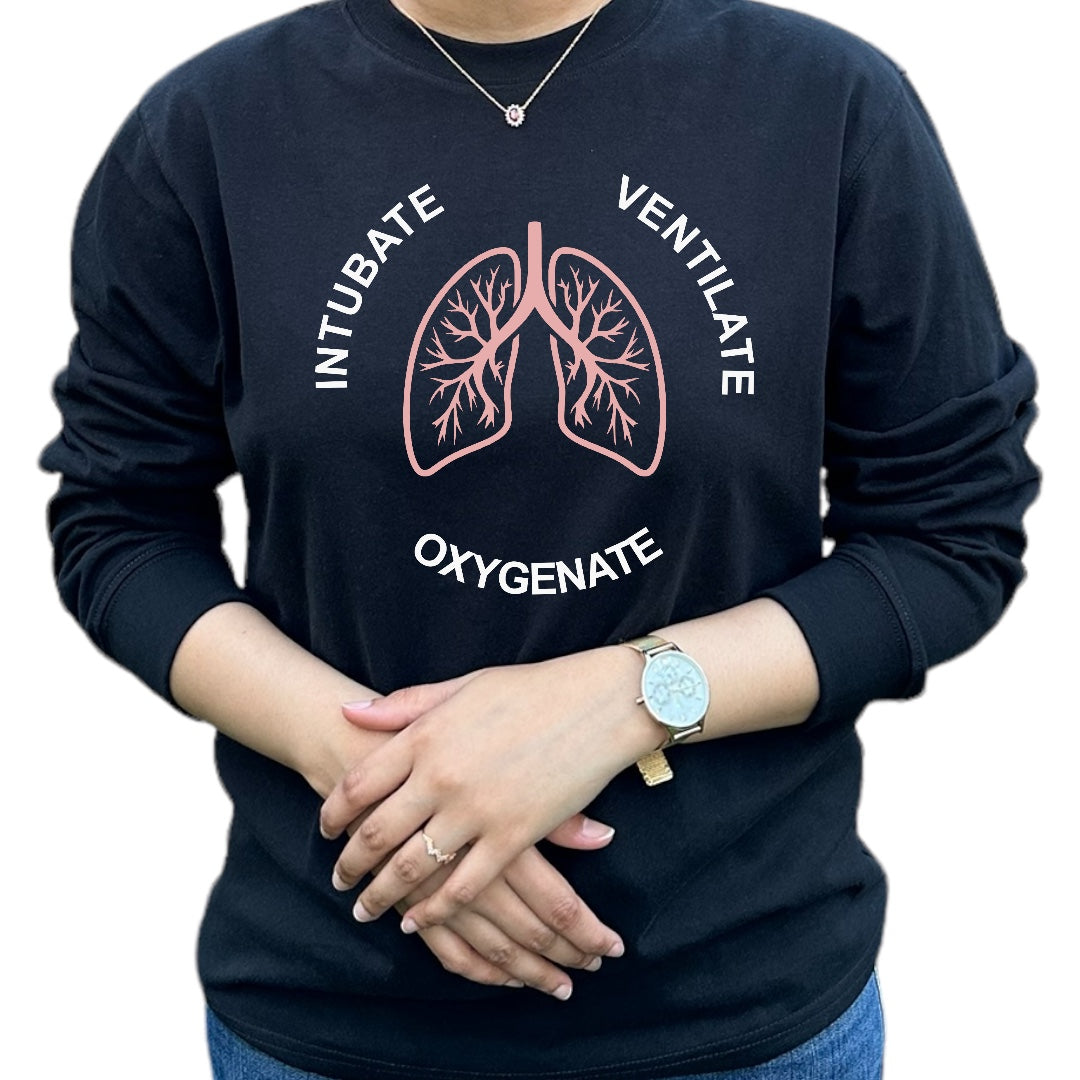 'Intubate, Ventilate, Oxygenate' customizable RT Shirt