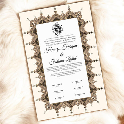 Luxury Nikkah Certificate - Ember Sands