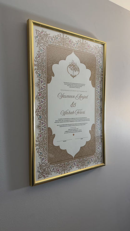 Luxury Nikkah Certificate - Amour